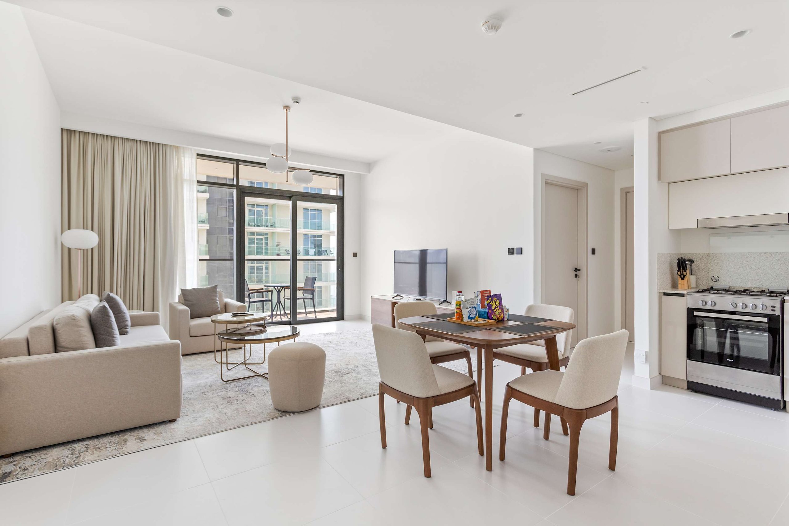 Guest enjoying a managed Dubai apartment