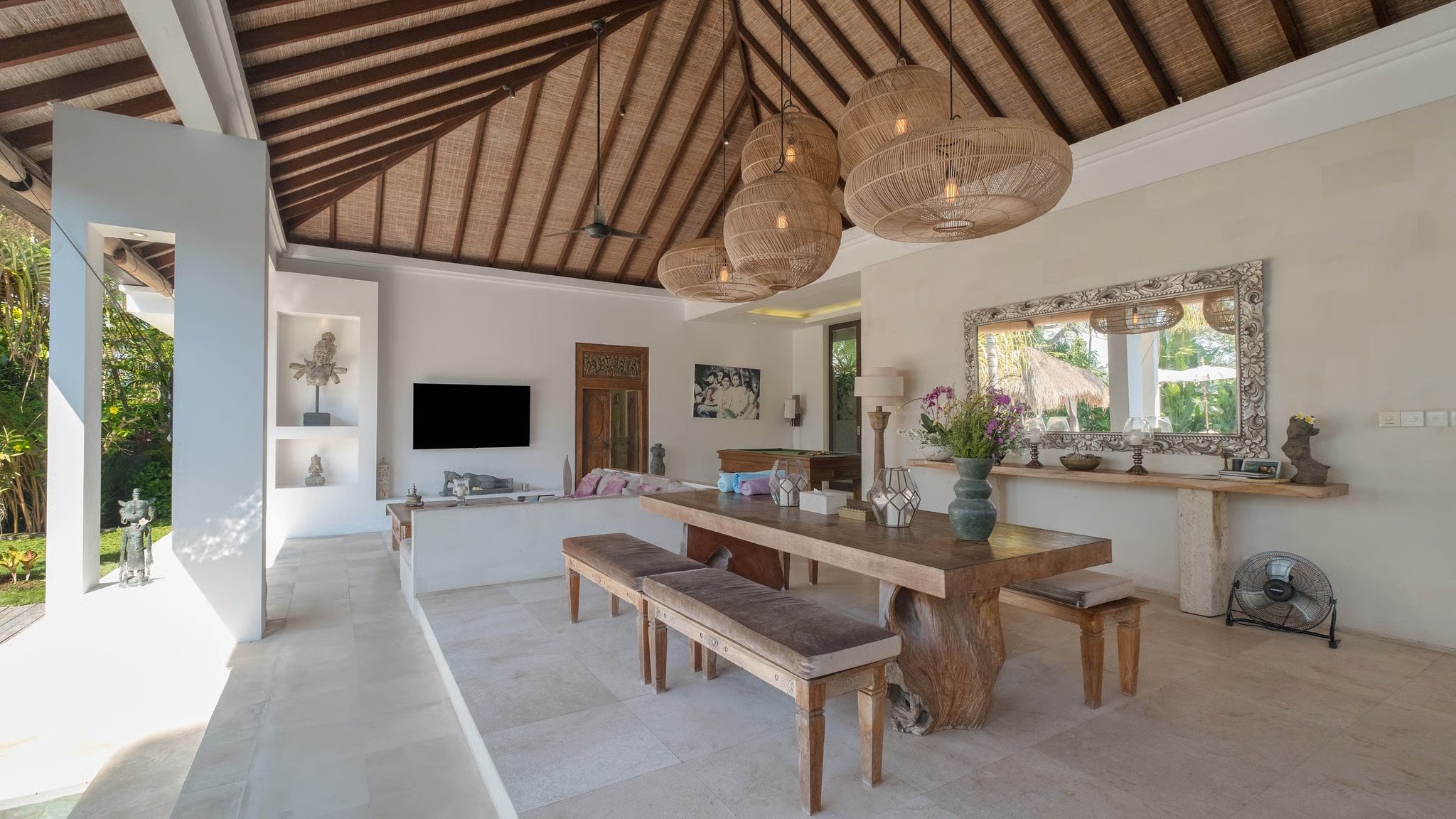 Professionally staged Bali living space