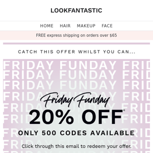 FRIDAY FUNDAY🎪 20% OFF