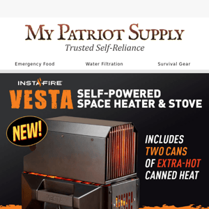 $30 OFF the only TRULY Indoor-Safe Off-Grid Heater & Stove