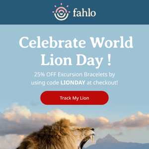 World Lion Day: 25% Off Excursion Bracelets