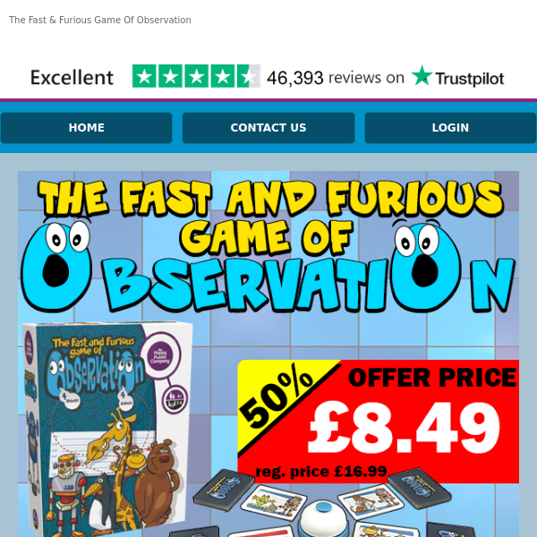50% OFF! The ultimate game of Observation