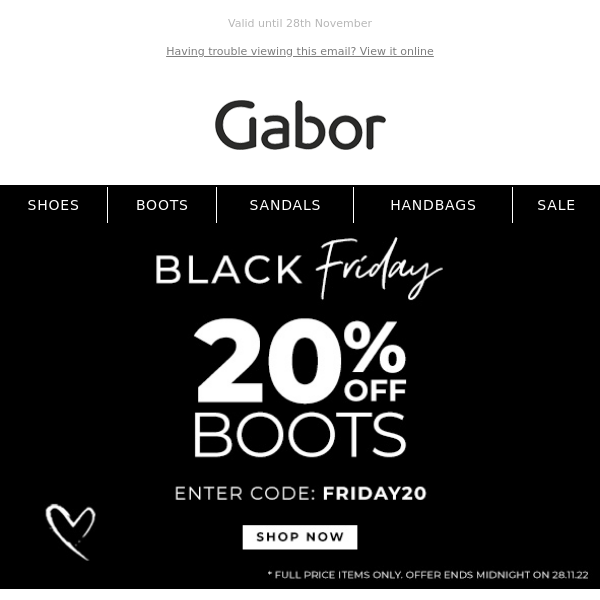 Black Friday | 20% Off Boots! - Gabor Shoes