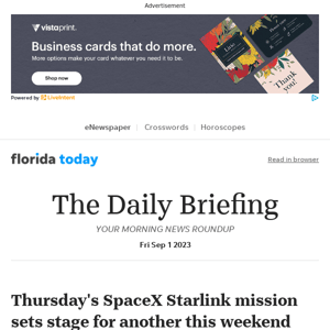 Daily Briefing: Thursday's SpaceX Starlink mission sets stage for another this weekend
