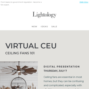 Virtual CEU | Ceiling Fans 101
