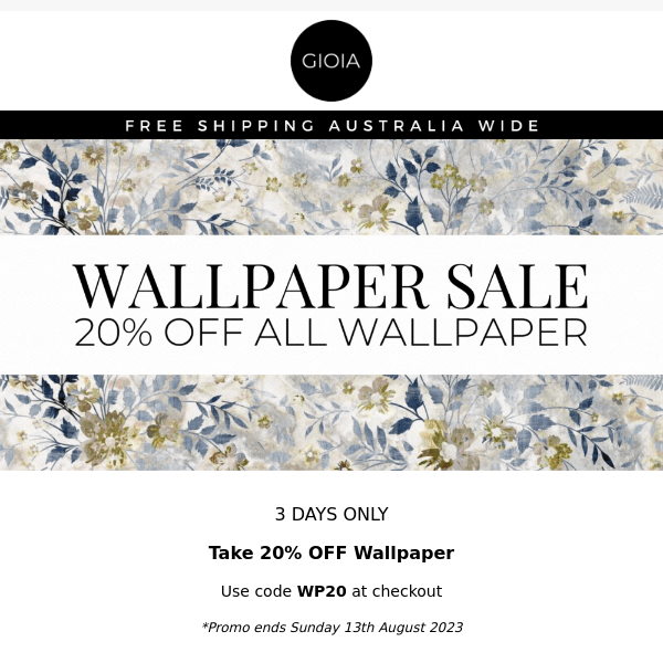 20% off Wallpaper and Decals 🤩
