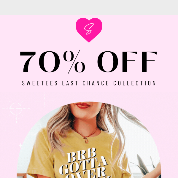 Ugh, it's Monday already. Here's 70% OFF to sweeten your week
