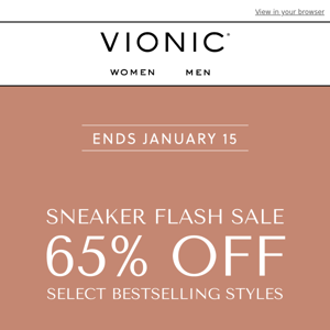 Going Fast: 65% Off Select Sneakers!