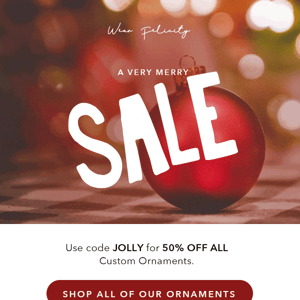 50% OFF ❤️ Custom Ornament Sale 💚