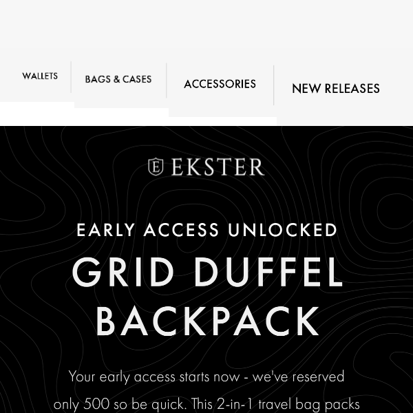 Early Access Unlocked: The Grid Duffel Backpack