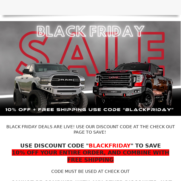 Unleash the savings! Black Friday code inside.