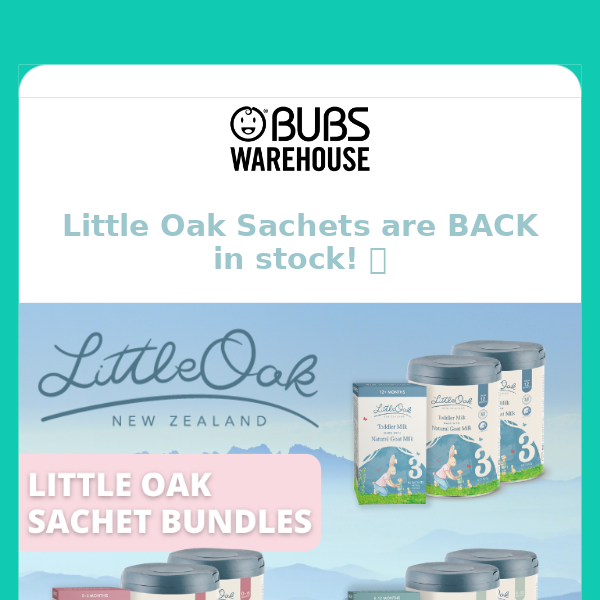 🚨 ICYMI Little Oak SACHETS - Back in stock!