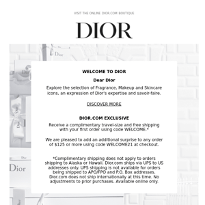 WELCOME TO DIOR - Dior