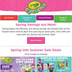 Colorful savings are here!