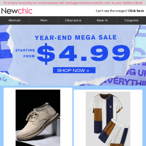 YEAR-END MEGA SALE! Start From $4.99>