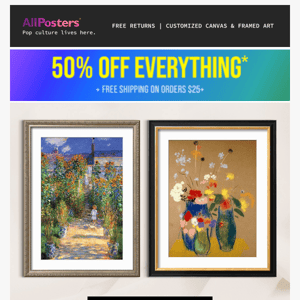 Make your Sunday pop with 50% off everything