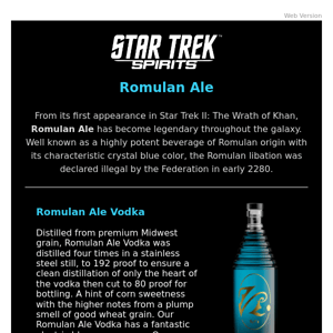 🖖 Get Your Romulan Ale Before It's Too Late!