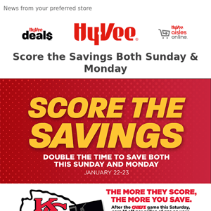 Two Days To Score The Savings 🏈