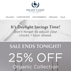 25% OFF Organic Cotton Bedding Ends Tonight