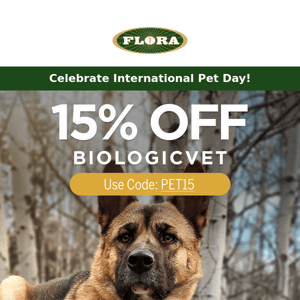 Celebrate International Pet Day with 15% OFF BiologicVET