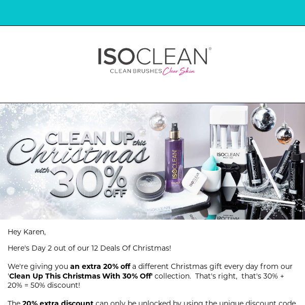 ISOCLEAN's 12 Deals Of Xmas - 50% Off Christmas Beauty Gift Set Bundle 1