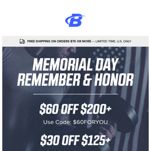 Memorial Day Savings start NOW!