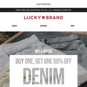 BOGO 50% Off Denim Is Waiting