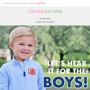 Let's Hear it for the Boys! Shop New Fall!