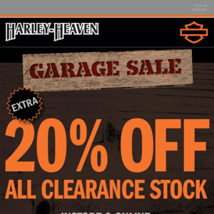 Extra 20% off Harley-Davidson Clearance | LAST CHANCE