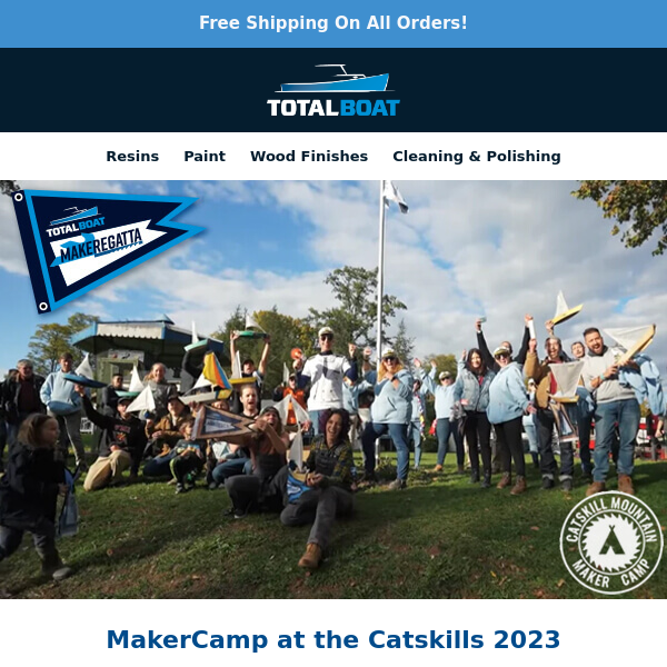 Join TotalBoat at MakerCamp Catskills 2023 - Free Shipping On All Orders! 🚚