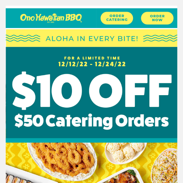 Let us cater the Holiday Feasts