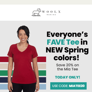 Your FAVE Tee in new Spring colors!