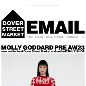Molly Goddard Pre AW23 now available at Dover Street Market and on the DSML E-SHOP