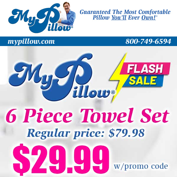 MyPillow 6 Piece Towel Set - Brad's Herbs