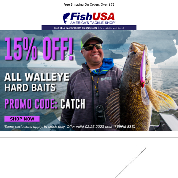 All Walleye Hard Baits 15% Off! Tonight Only!