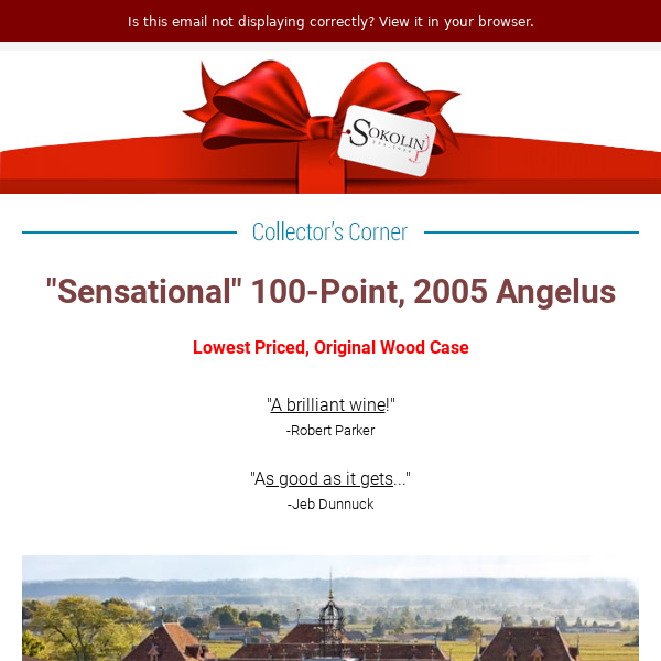 Rare Magnum Case of 2x100-Point, 2005 Angelus - Lowest Global Price