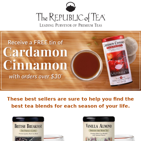 Curl up with a cup of FREE TEA!