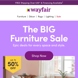 ⭕⭕ Up to 50% OFF ⭕ The B-I-G Furniture Sale ⭕⭕