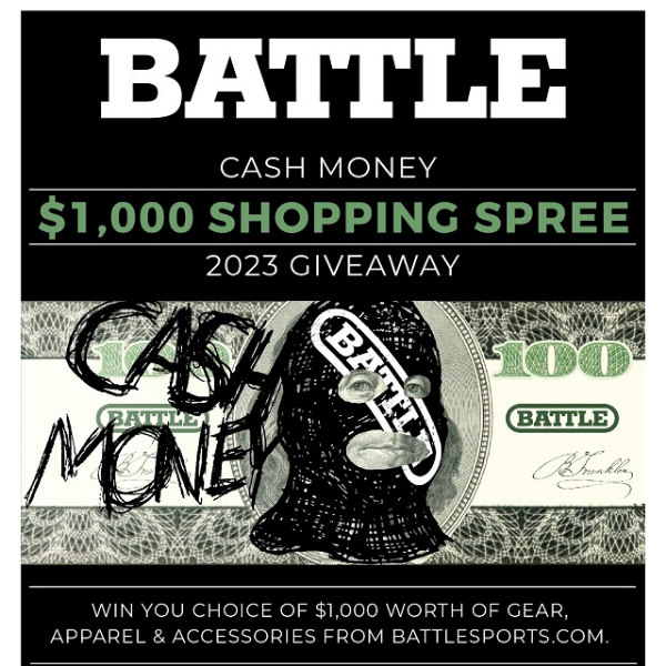 Win $1,000 Battle shopping spree!