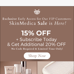 🌸Exclusive Early Access - SkinMedica SALE is here 🌸!