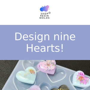 ❤️ New Heart Resin Silicone Mold!