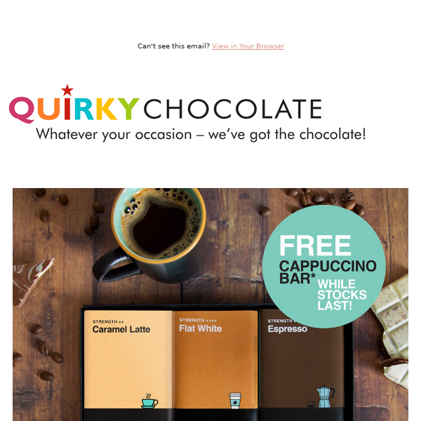 It's Coffee Time - Newness and Free Chocolate Offer!  ☕☕