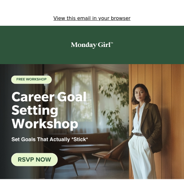 RSVP: Career Goal Setting Workshop 🗓️