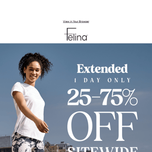 Sale Extended 1 Day Only  →