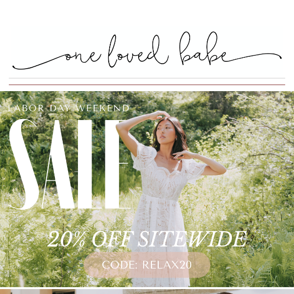 NEW styles + 20% OFF SITEWIDE! ✨