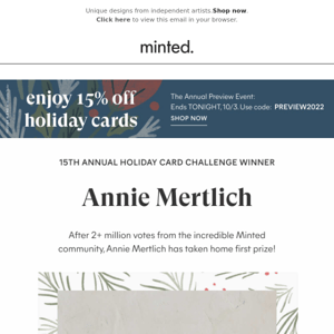 And the winner of the 2022 Holiday Card Challenge is…