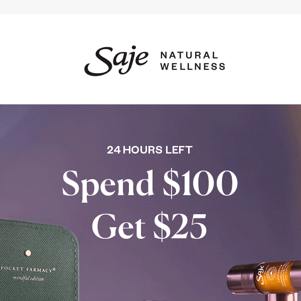 ENDS SOON: Spend $100, get $25