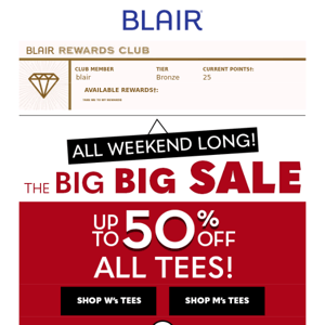 Blair, Shop the big BIG SALE before its gone!