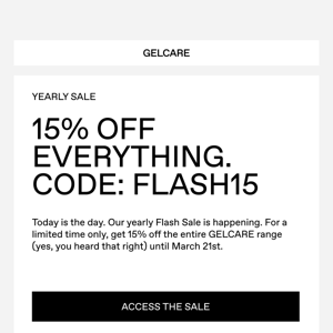 Our Yearly Flash Sale is Happening.