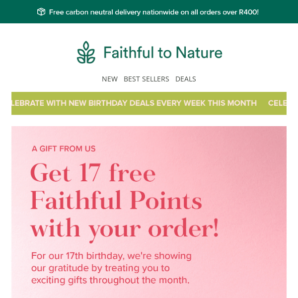 Get 17 free Faithful Points 🌟